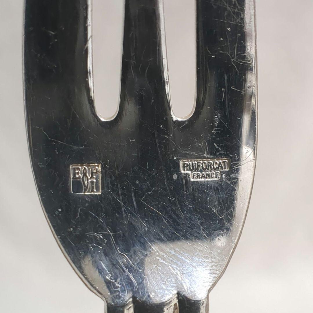 高級ピュイフォルカ　Puiforcat　フォーク　シルバープレート　2本セット