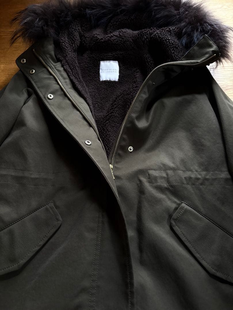 マッキントッシュフィロソフィー モッズコート　ボアライナー　カーキ