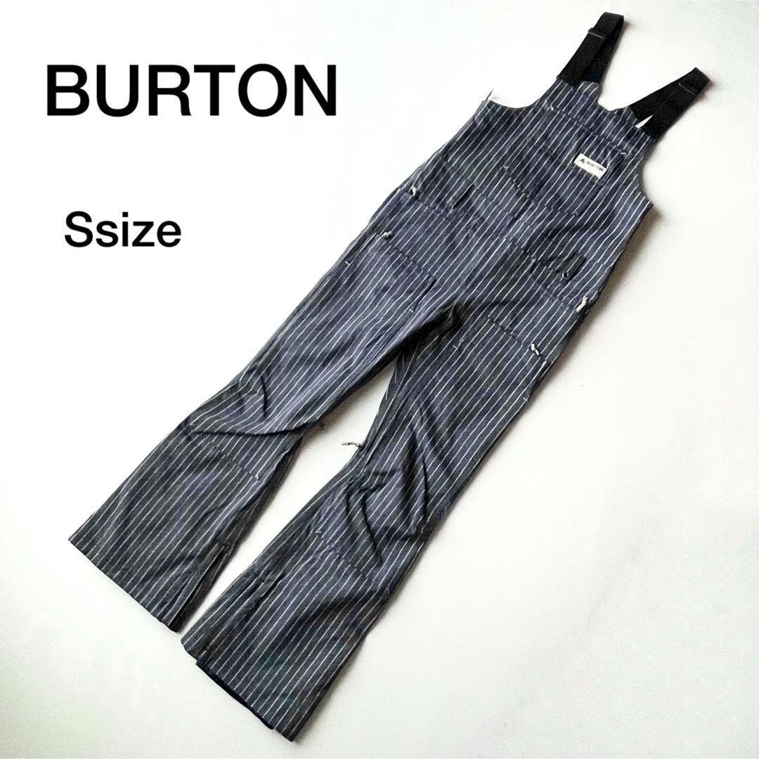 5462【美品】バートン ビブパンツ ストライプ　ポーチ付き　レディース