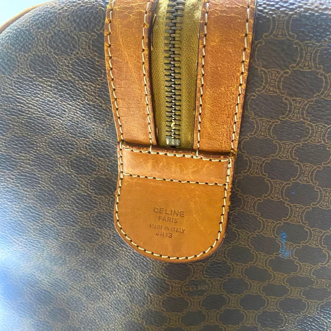 CELINE オールドセリーヌ ボストンバッグ マカダム柄 トリオンフ 旅行