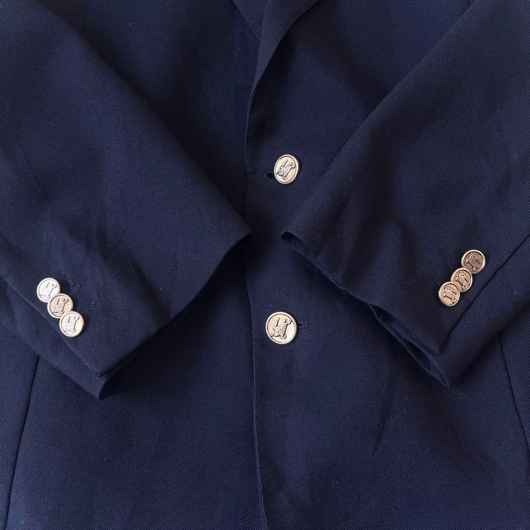 90s バーバリー ドイツ製 金ボタン テーラード ジャケット ネイビーブレザー
