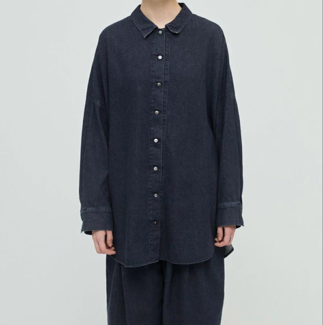mizuiro ind デニムワイドシャツ