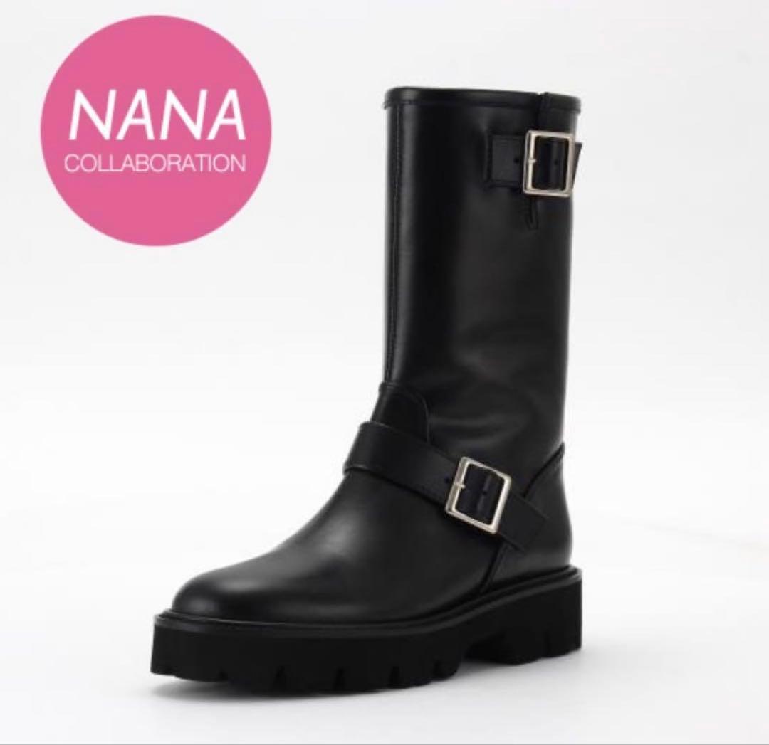 【未着用】NANA×銀座かねまつコラボ エンジニアブーツ 24cm 大崎ナナ