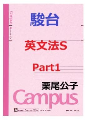 【駿台】『英文法S Part1　栗尾公子先生　第1講授業ノート』+α　河合塾東進