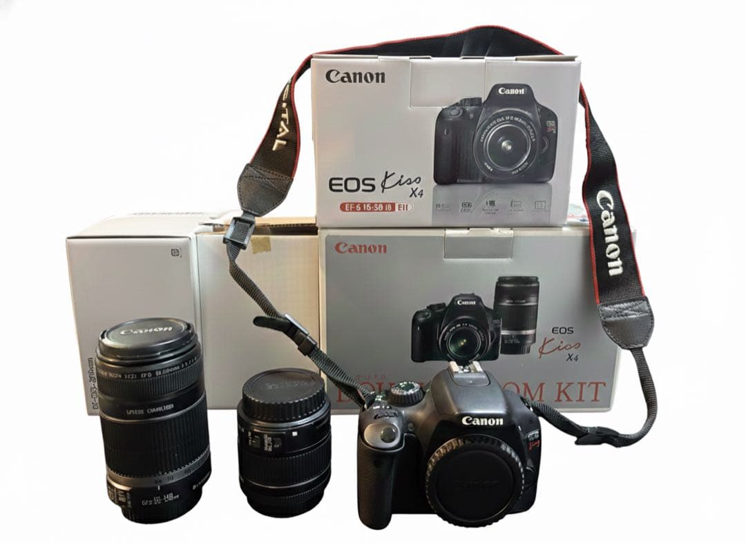 Canon デジタルカメラ EOS Kiss X4 ダブルズームキット 美品