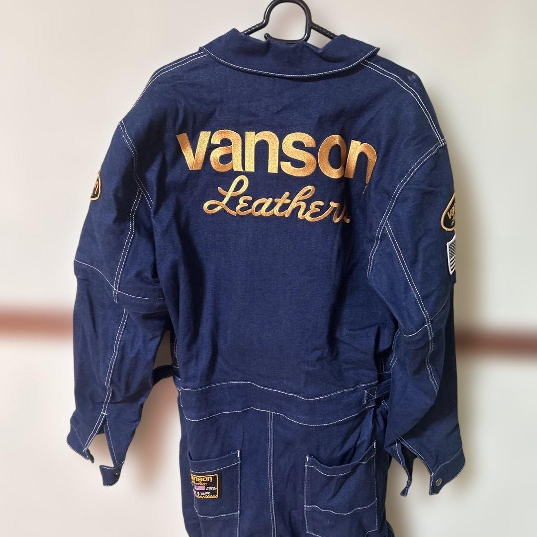 【ホッコウ太】vanson デニムオーバーオール ネイビー