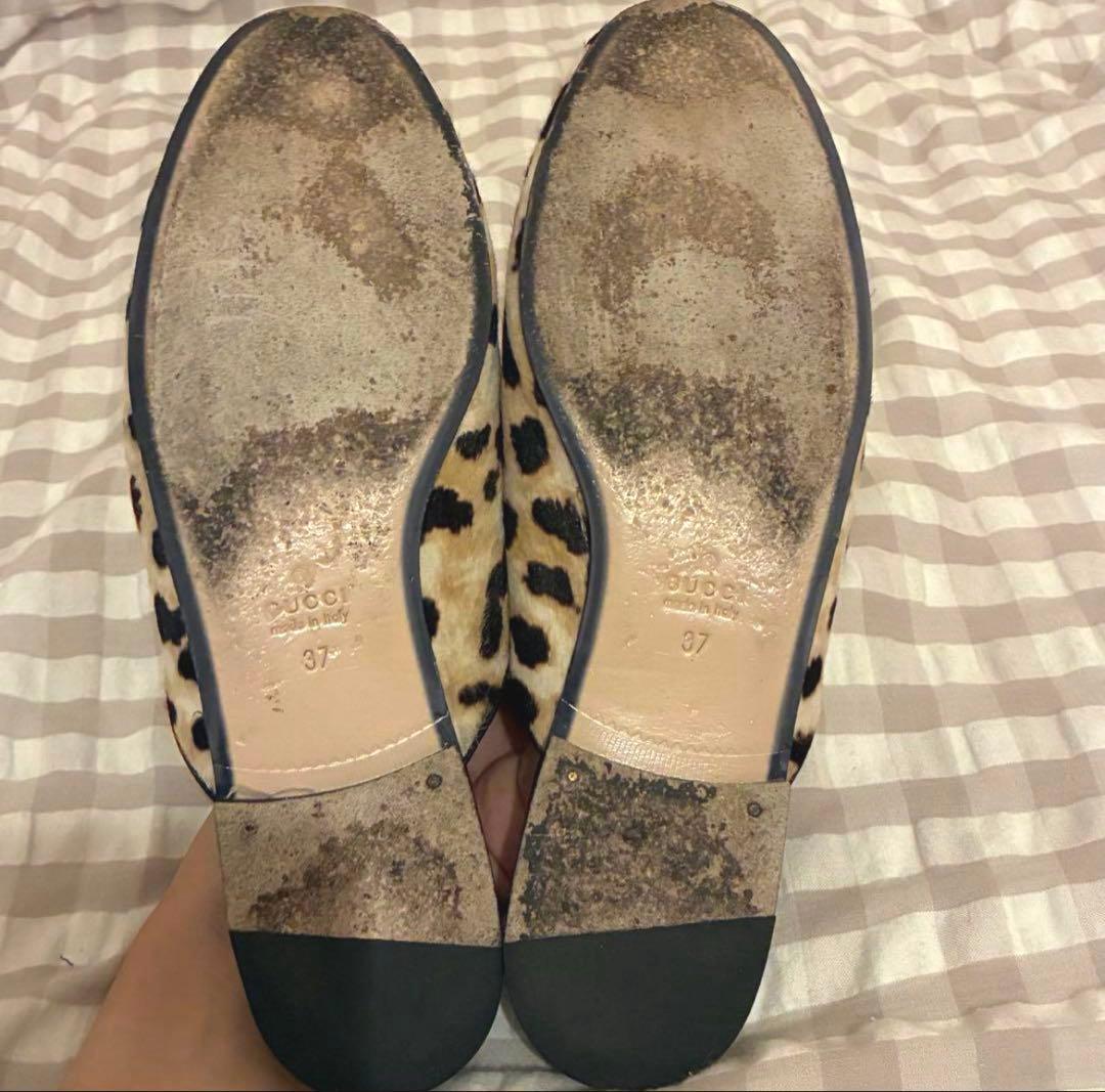 【限定セール】GUCCI ヒョウ柄 ミュール 37