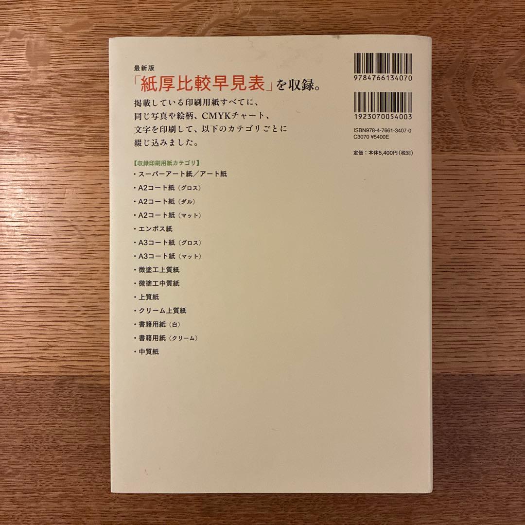 印刷用紙サンプルBOOK 200種類以上の印刷用紙に、同絵柄・文字を刷って1冊…