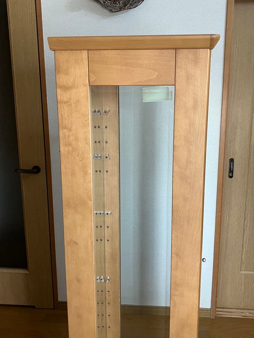 キュリオケース(ガラスケース) 日本製　ナチュラル(キャメル)