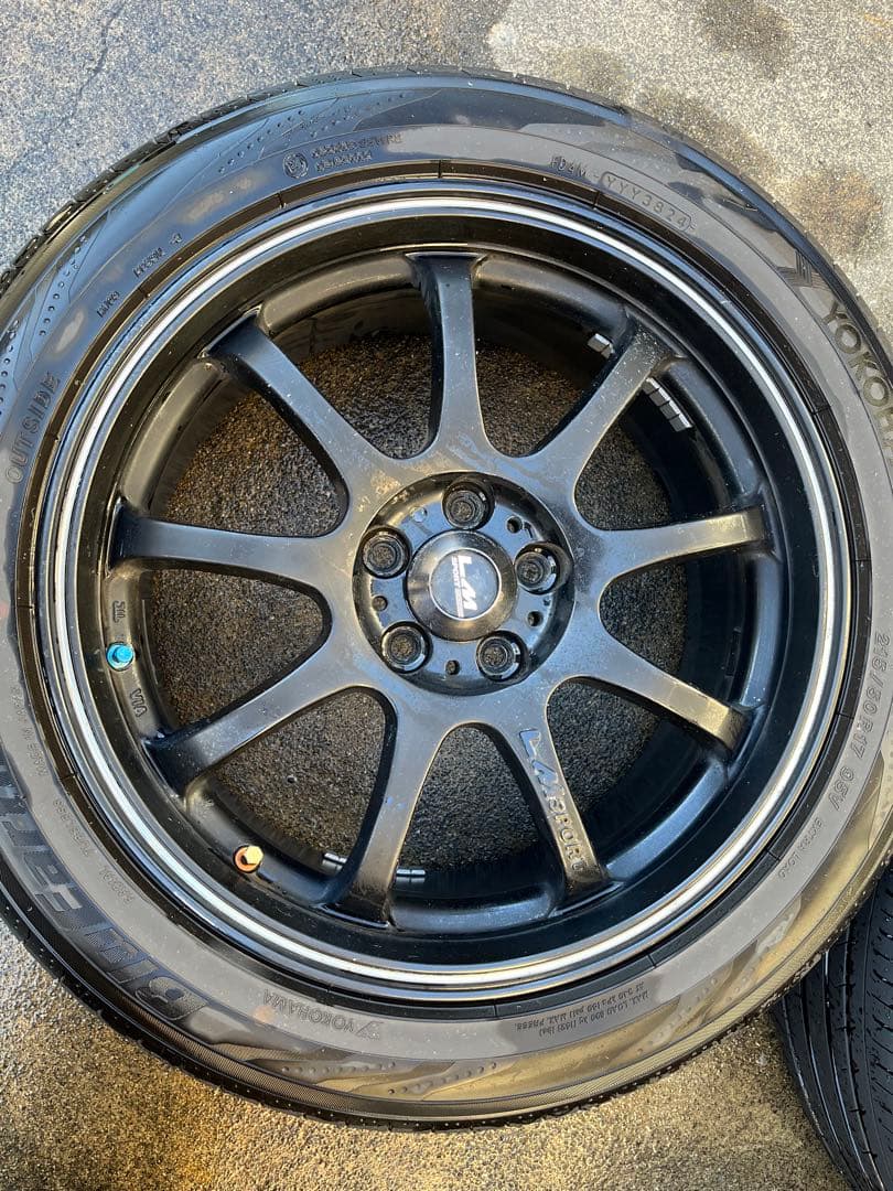 ヨコハマ ブルーアース付 17インチ タイヤホイール4本 ガリ傷あり 送料込