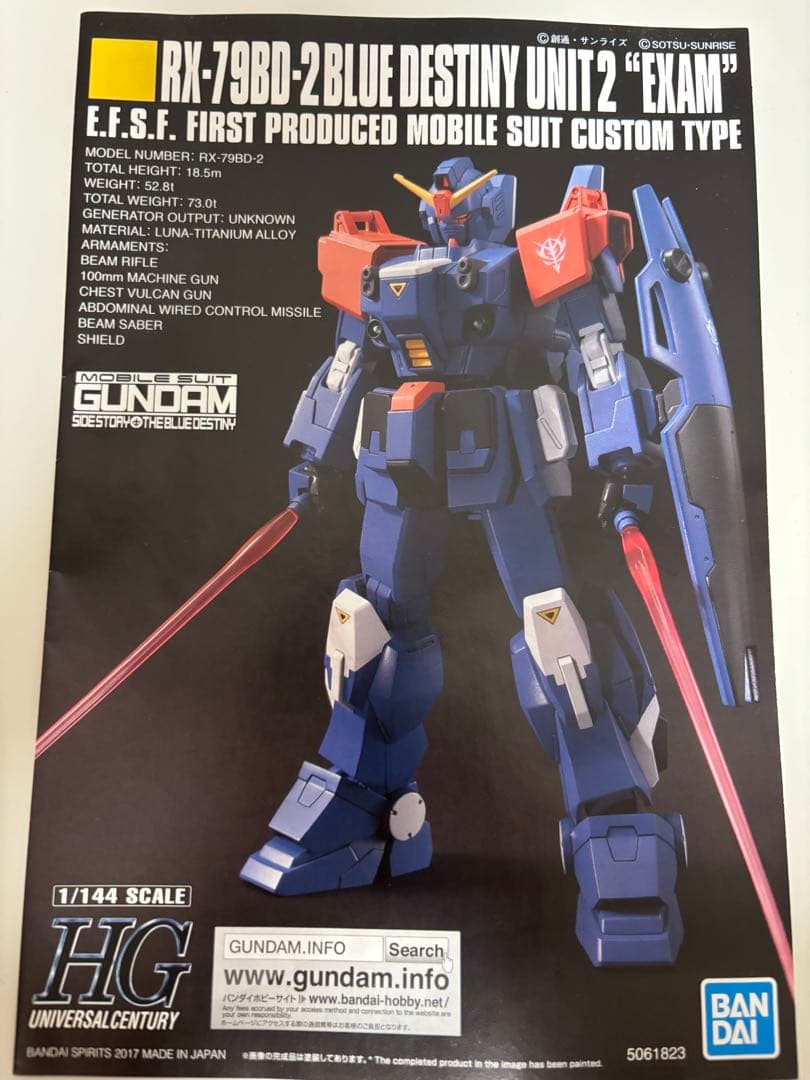 HG ブルーデスティニー UNIT 1 2 3 セット