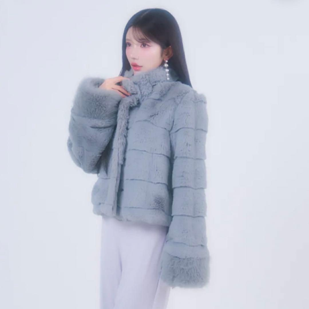 BELEAR MIMI ボリュームファーコート gray