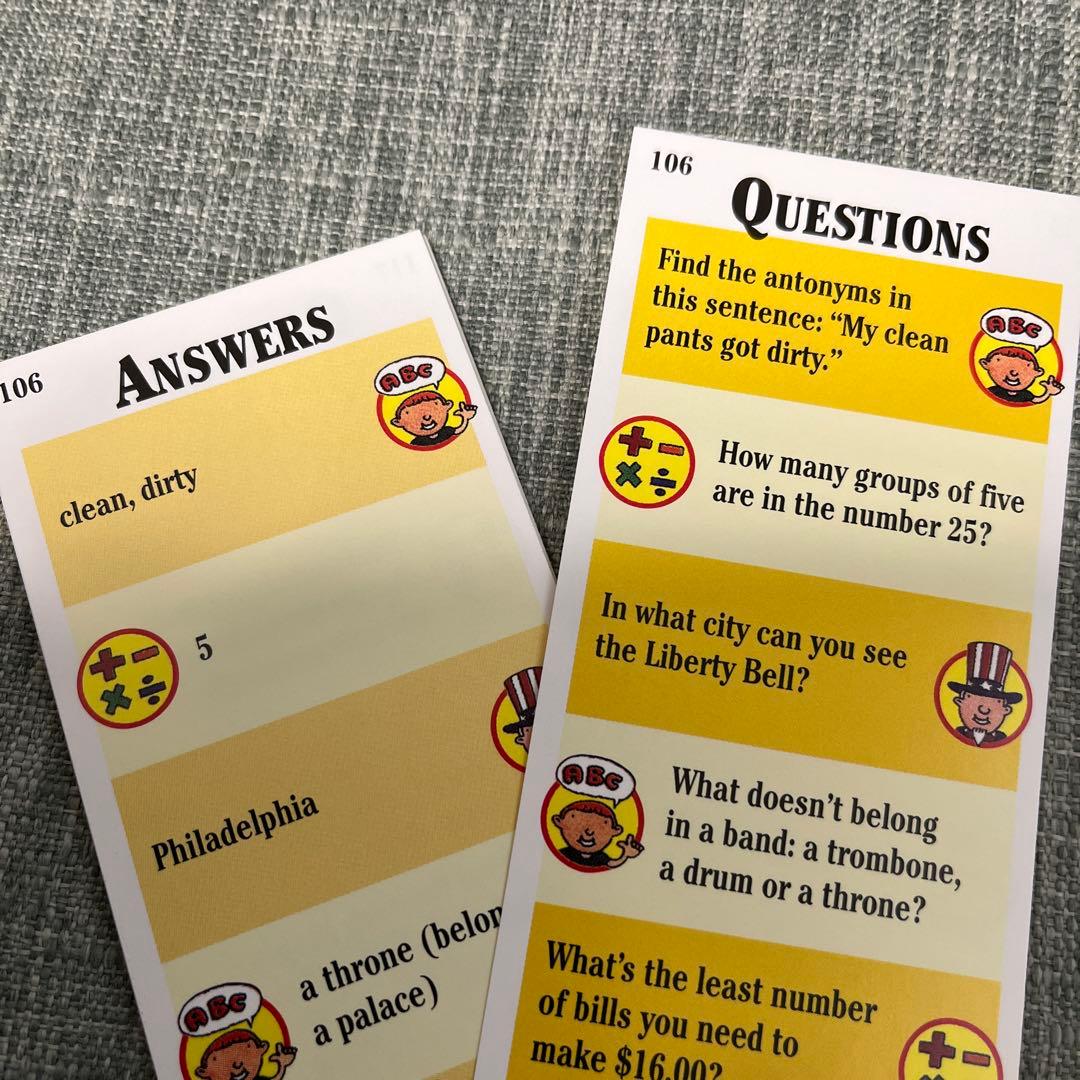 英語教材Brain Quest クイズカード英語7歳から13歳全て英語　難問