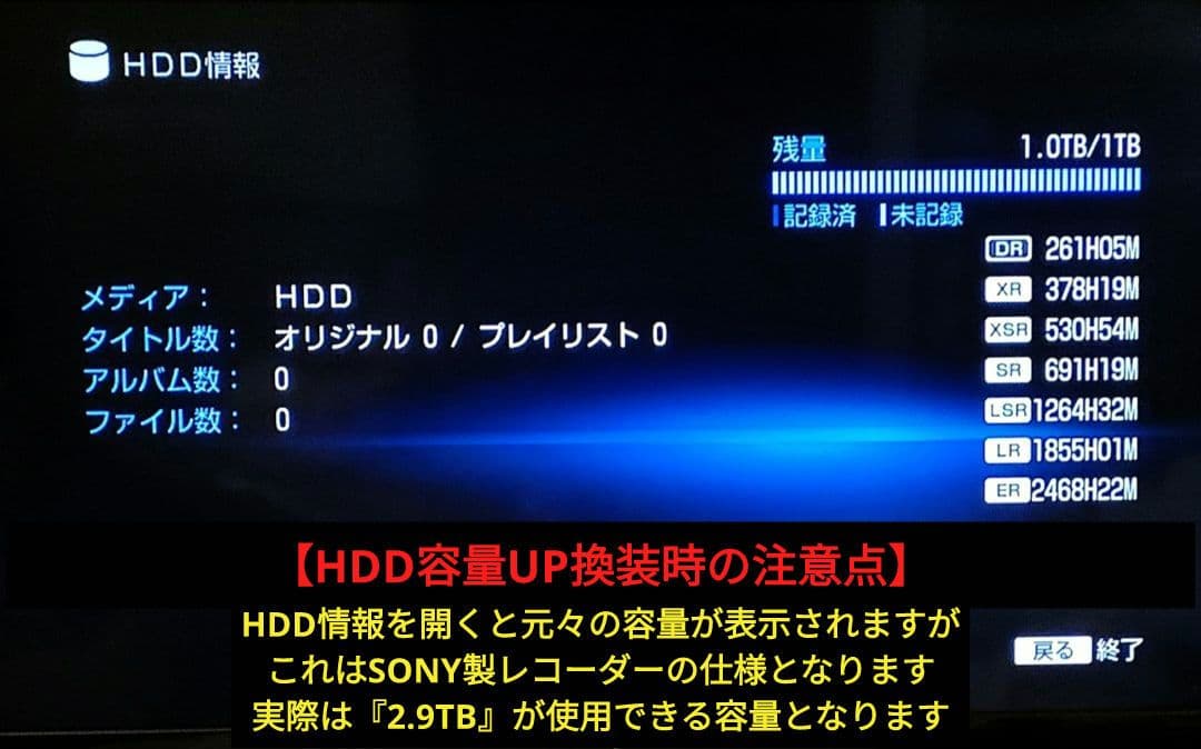 銀チロリヴウラン SONY BDZ-EW1000