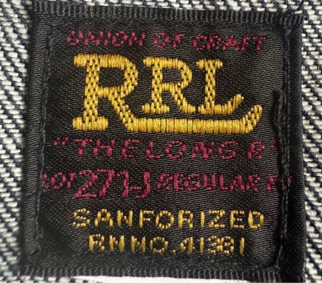 RRL デニム　ジャケット　リジッド　セルビッジ　LEE101Jタイプ
