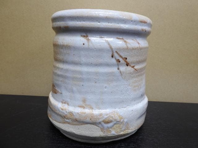 加藤弥右衛門　絵志野水指　尋牛斎箱書　共箱　MA１６６