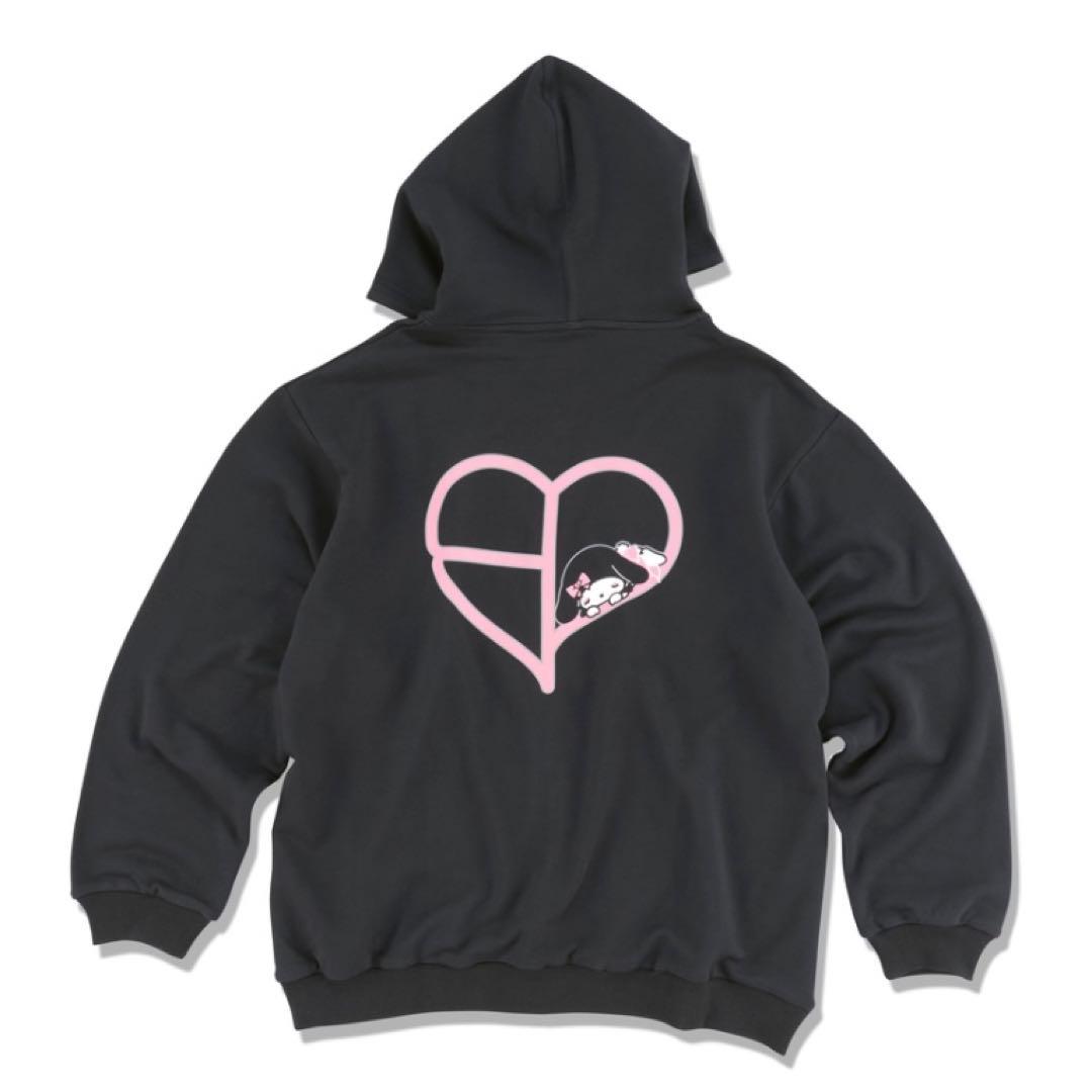 blackpink マイメロ　フーディ　ブラック　Mサイズ