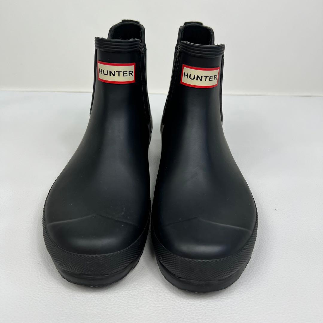 HUNTER ブラック ショートブーツ チェストブーツ レインブーツ 25㎝