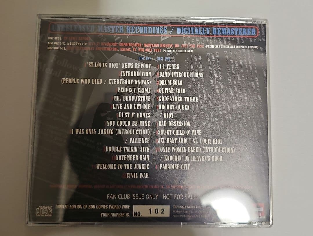 ガンズアンドローゼズ/DVD+CD