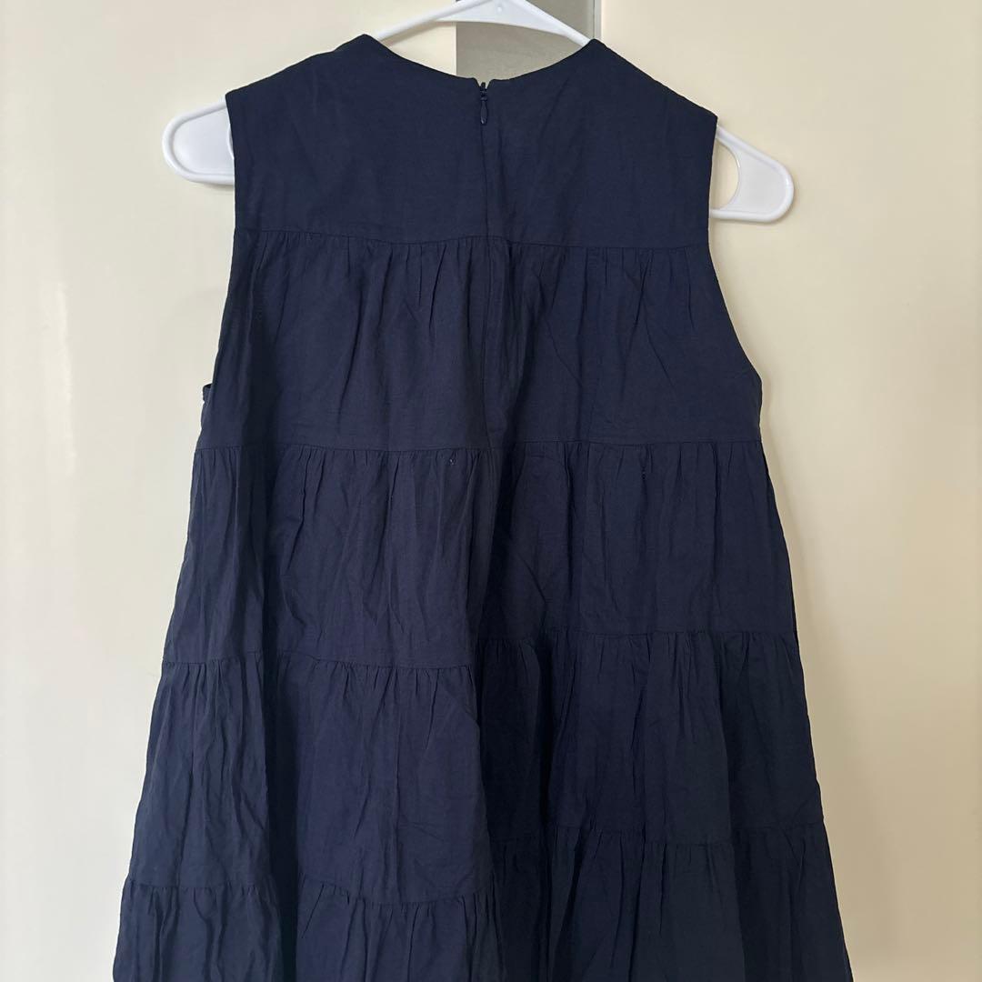 MARIHA マリハ　ティアード　ノースリーブカットソー　紺