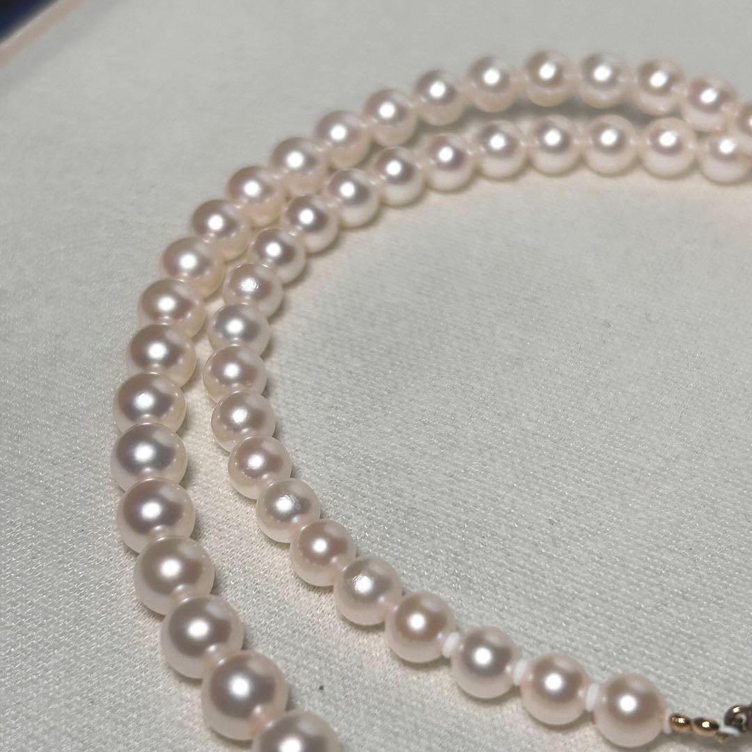【K18✨】あこや 真珠 パール グラデーションネックレス 5.0〜8.4mm