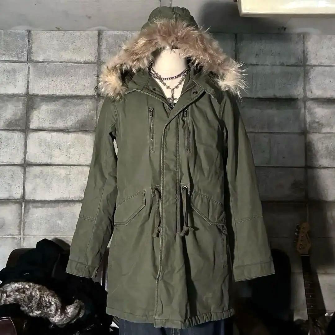 平成　グランジ　モッズコート　リアルファー　ギミック　ミリタリー　Y2K N3B