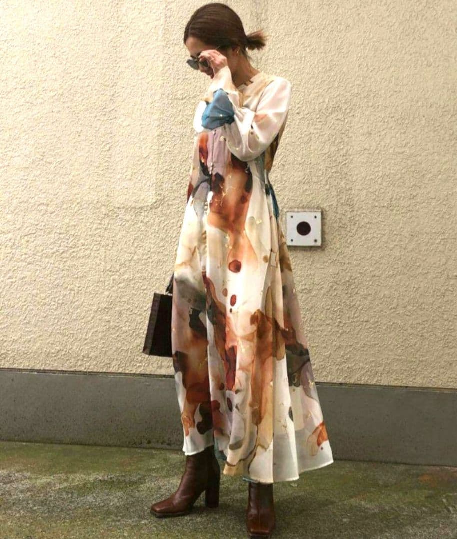 ワンピース UNDRESSED AMELIA INK ART DRESS ameri