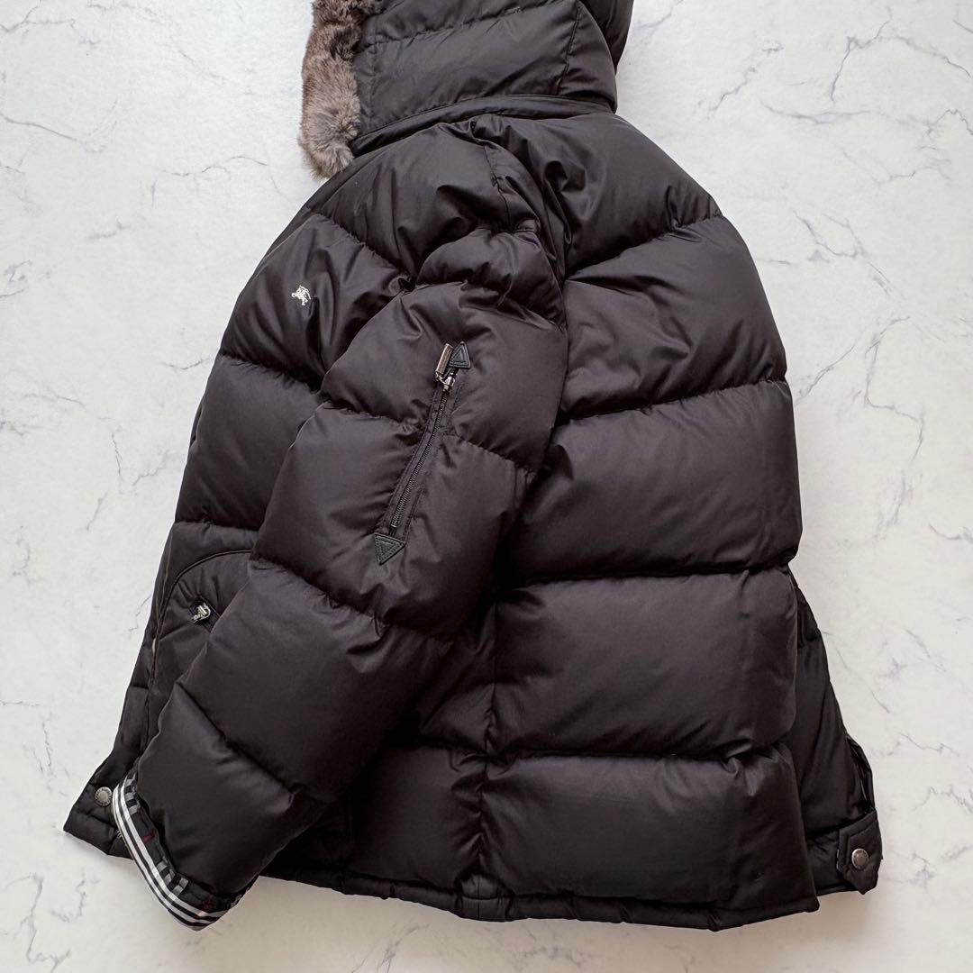 バーバリーブラックレーベル 2WAY ダウンジャケット Lサイズ ファー