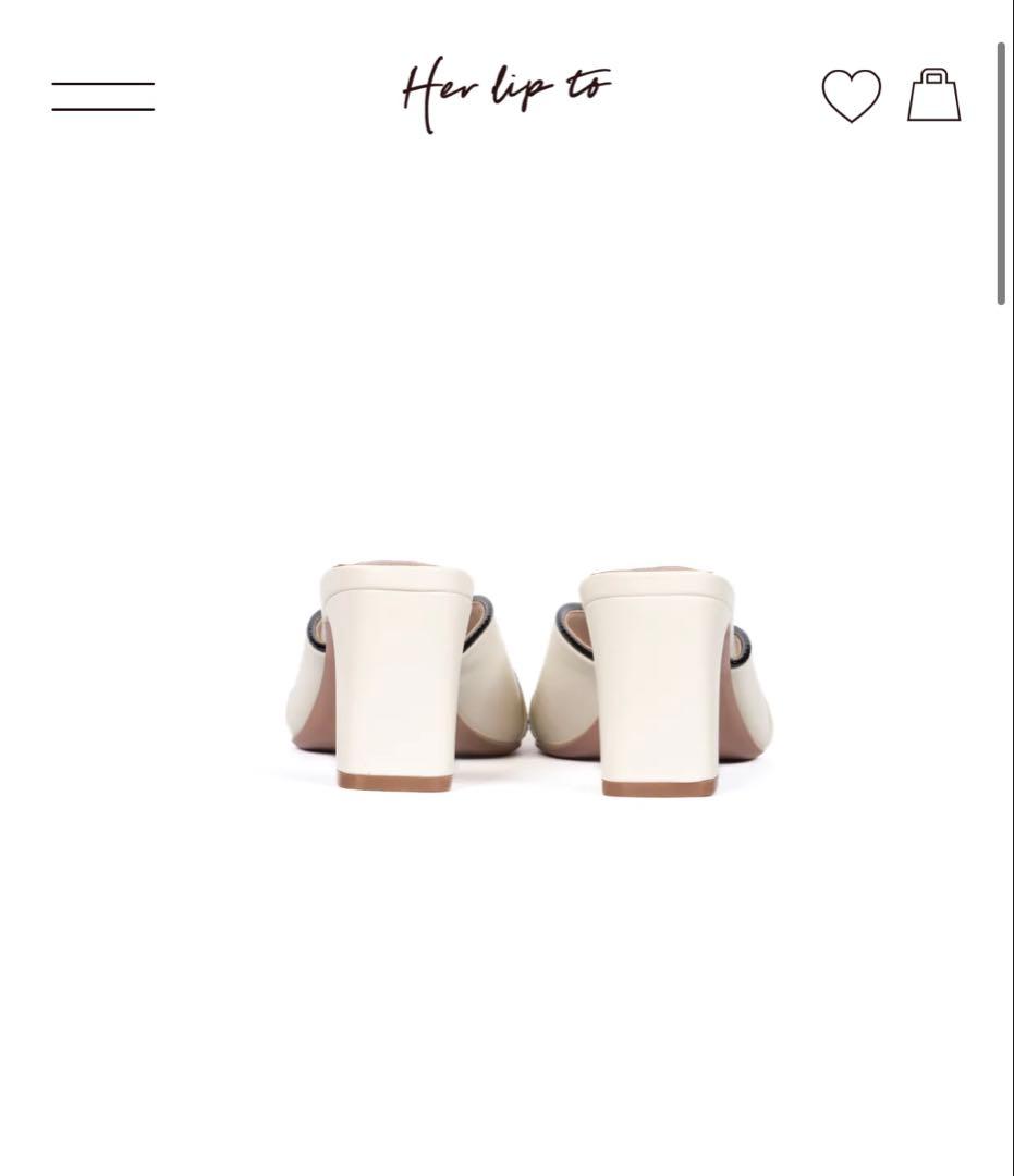 靴 Herlipto Bit Square-Toe Mules 37 vanilla