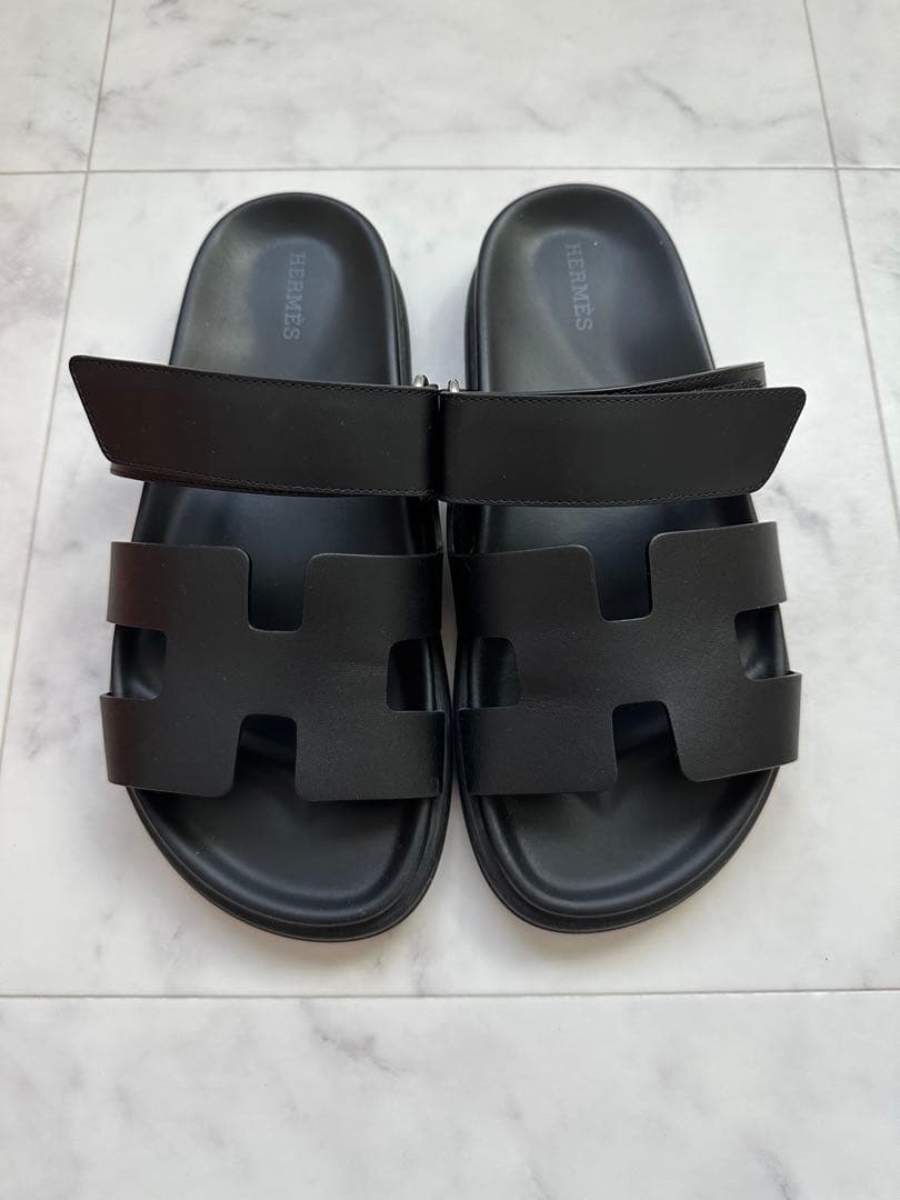HERMES エルメス サンダル シプレ 37 ブラック