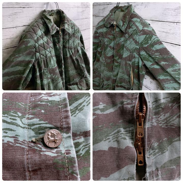 60'sユーロヴィンテージ【フランス製】メタル動物ボタン付ハンティングジャケット