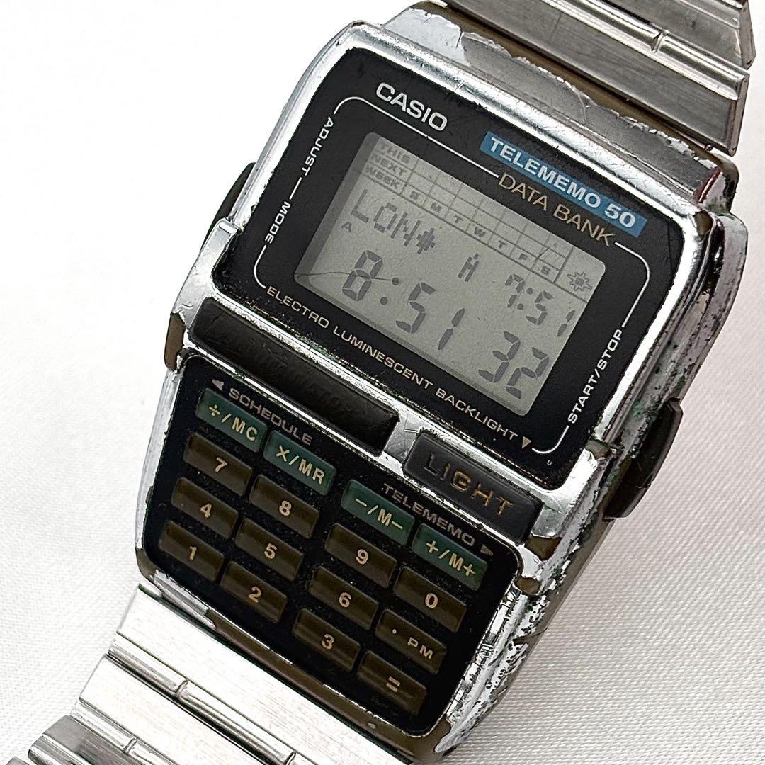 稼働品 CASIO カシオ 腕時計 メンズ データバンク ヴィンテージ y2k