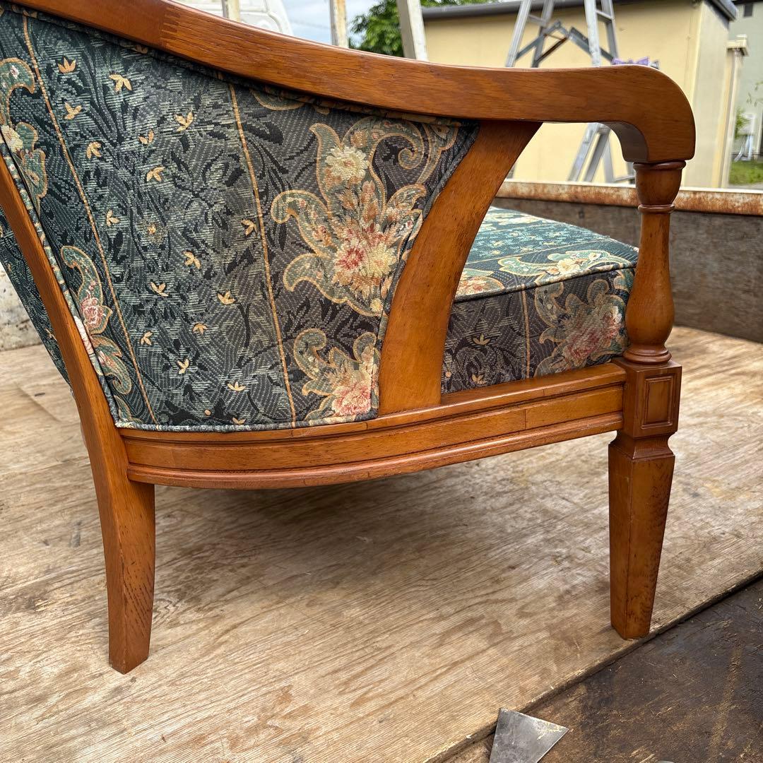 昭和レトロ　カリモク3人掛けソファ