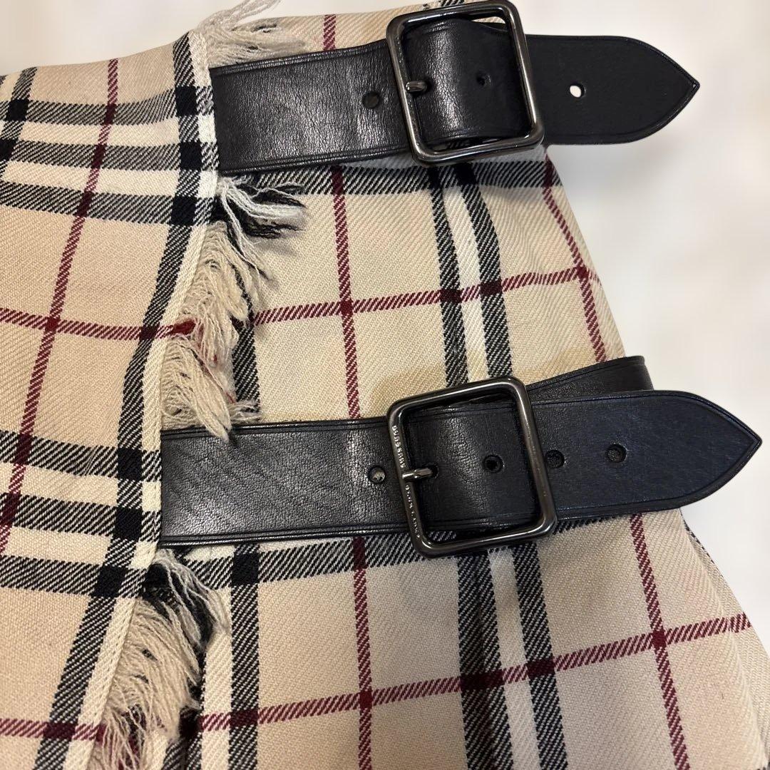 バーバリーブルーレーベル　ミニスカート　ノバチェック　巻きスカート　S