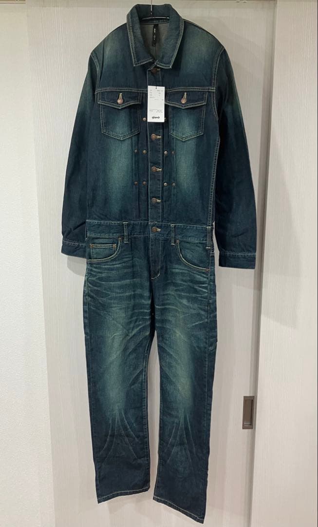 glamb インディゴブルー デニム　オールインワン新品タグ付き　サイズ2