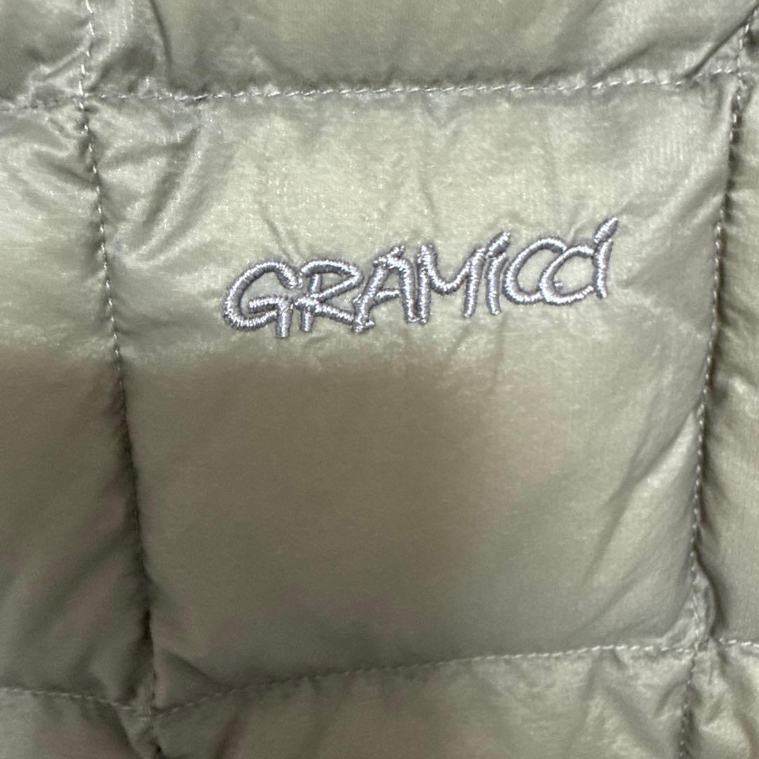 GRAMICCI TAION ダウンベスト Lストーングレー