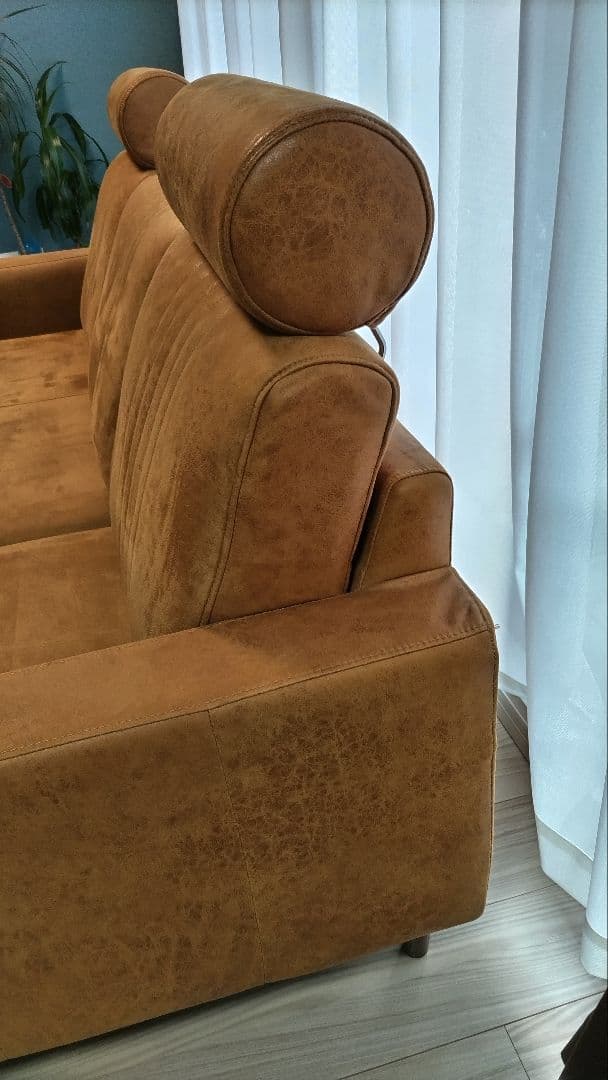 3人掛けソファ　ヘッドレスト付き