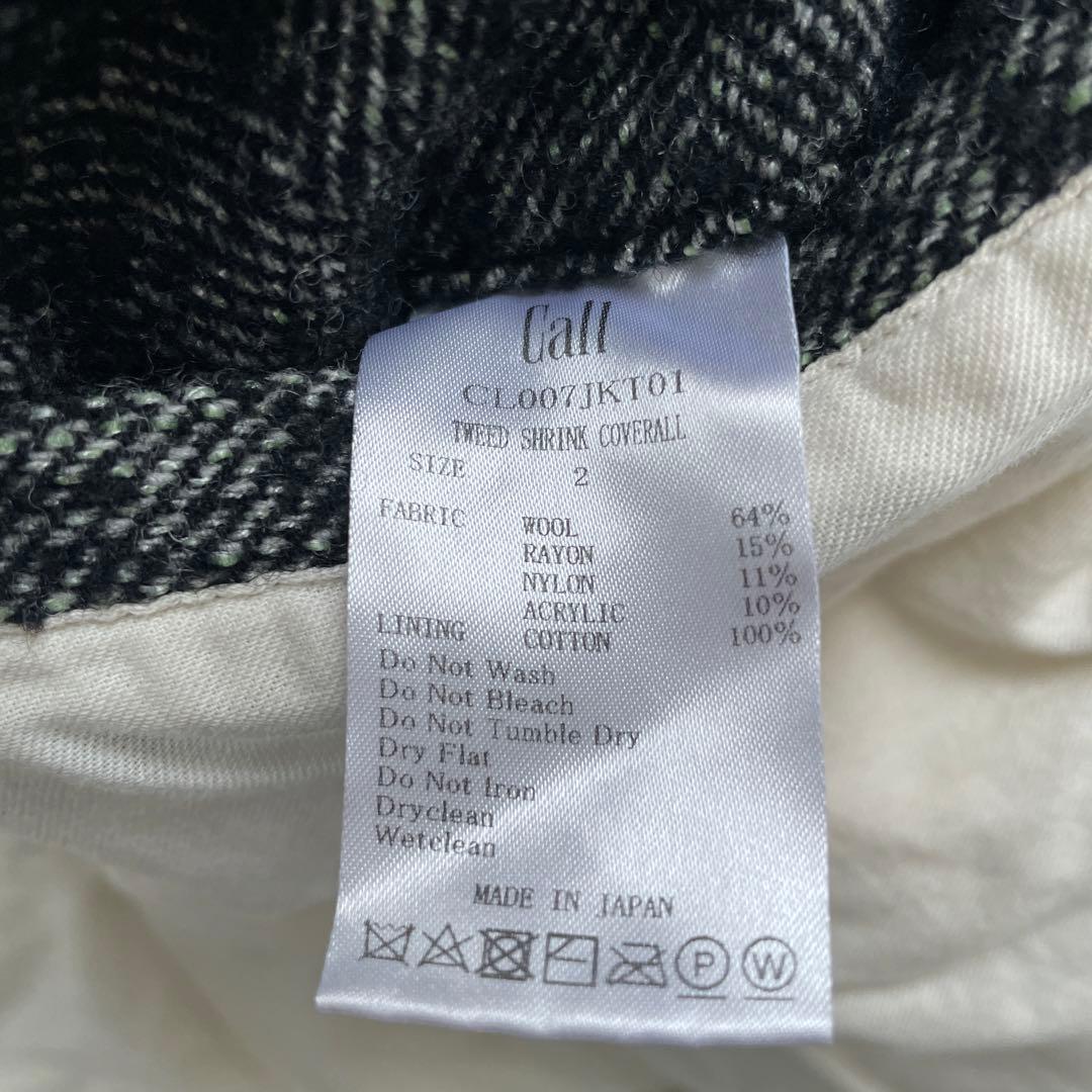 Call TWEED SHRINK Coverall 24aw コート