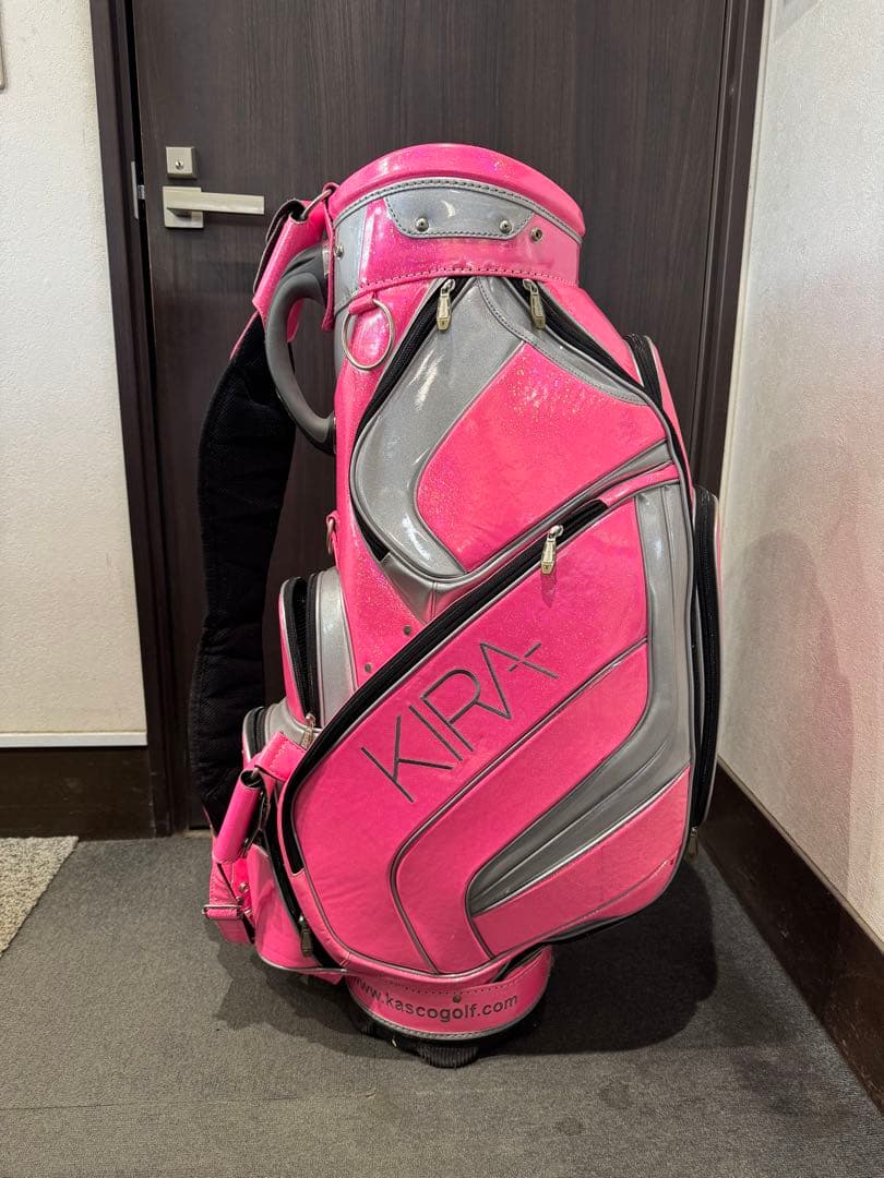 KIRA ピンク ツアーキャディバッグ