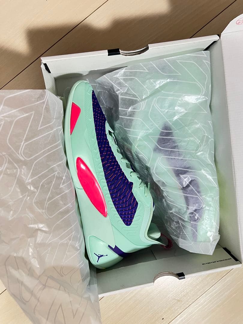 エアジョーダン バスケットボールシューズ ミントグリーン/パープル