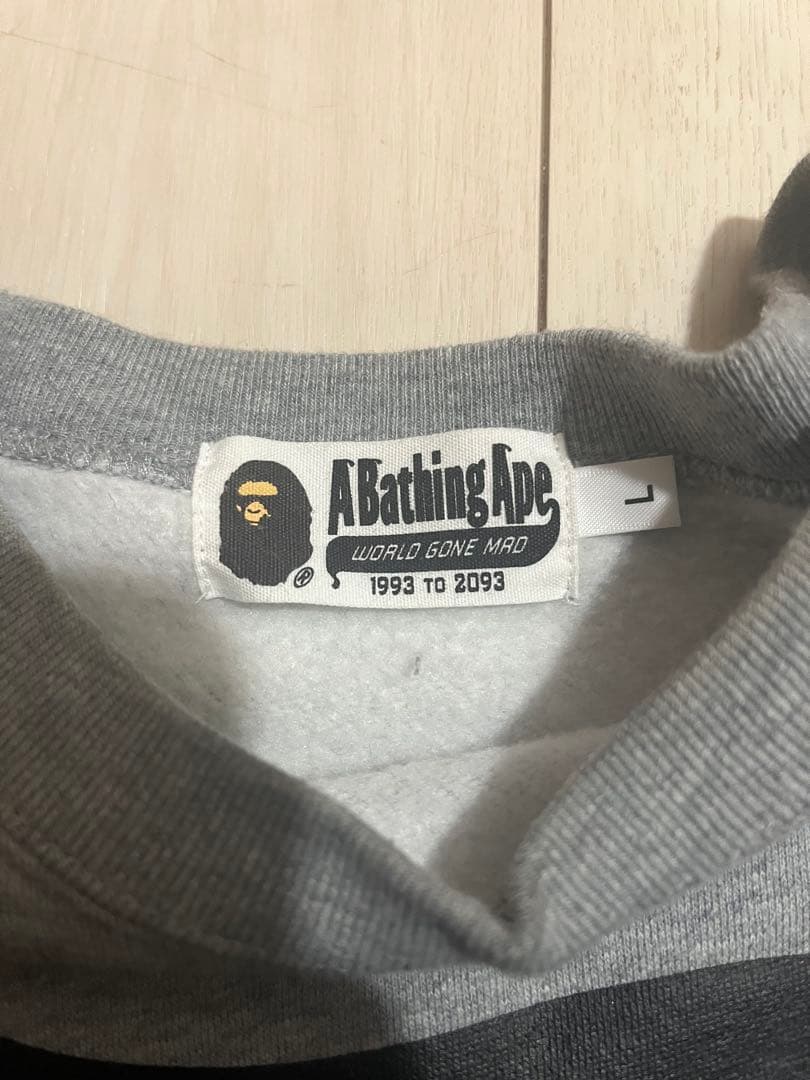 早い者勝ち A Bathing Ape グレー トレーナー 激レアカラー
