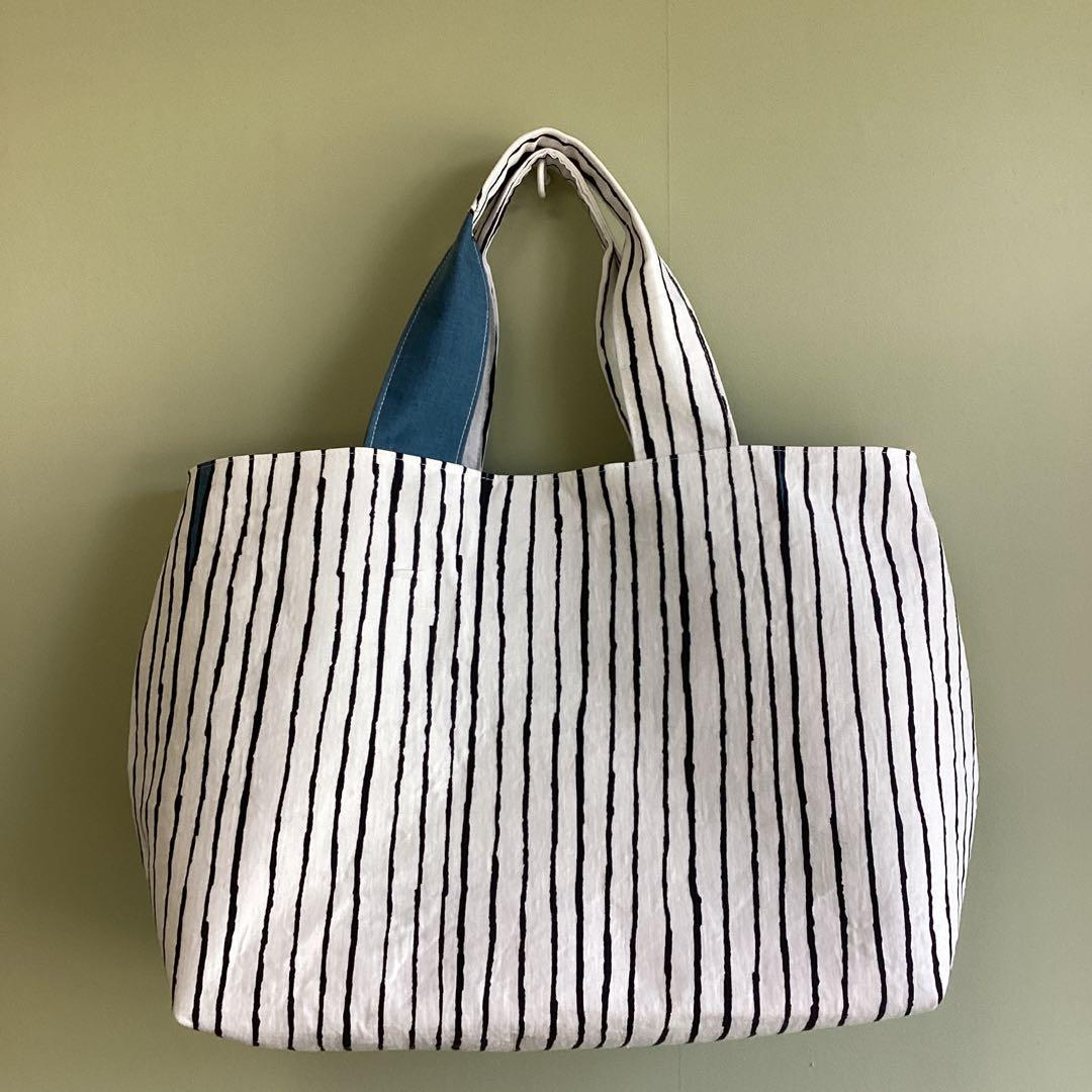 ぷれーんぴざミナペルホネンswing blueトートバッグ ハンドメイド