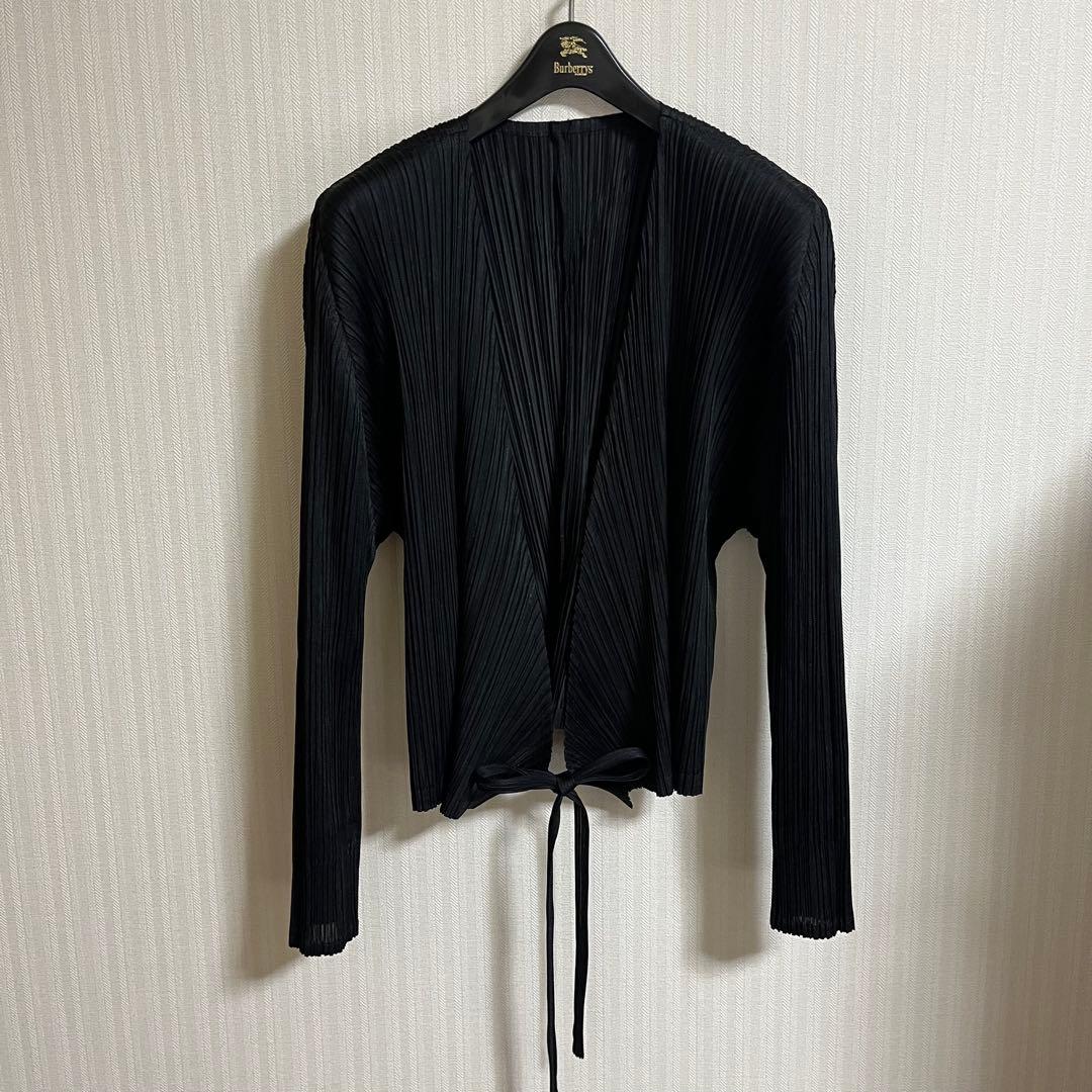 PLEATSPLEASE イッセイミヤケ カーディガン Wrap ブラック