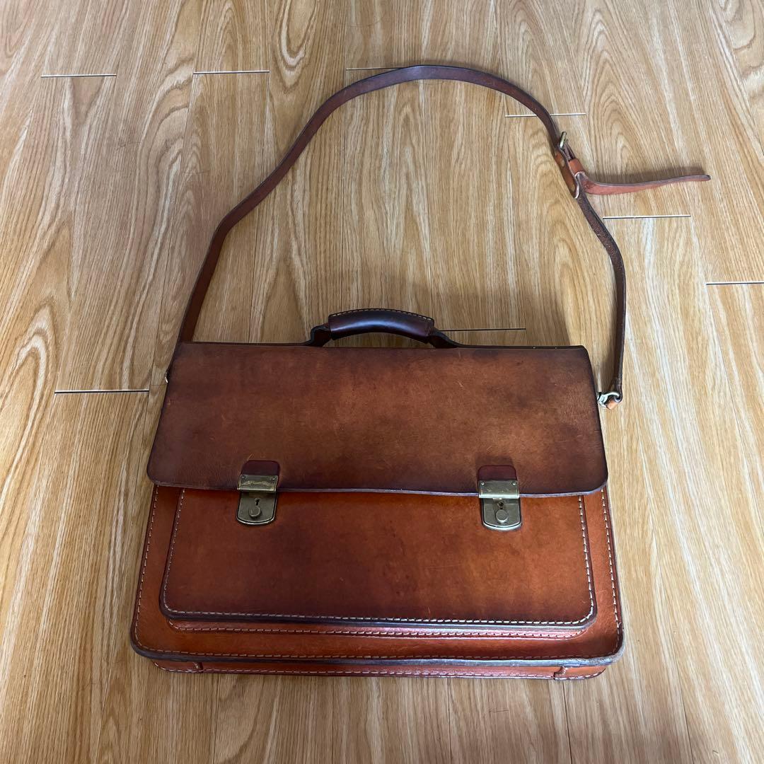 HERZ ビジネスバッグ ブラウン レザー