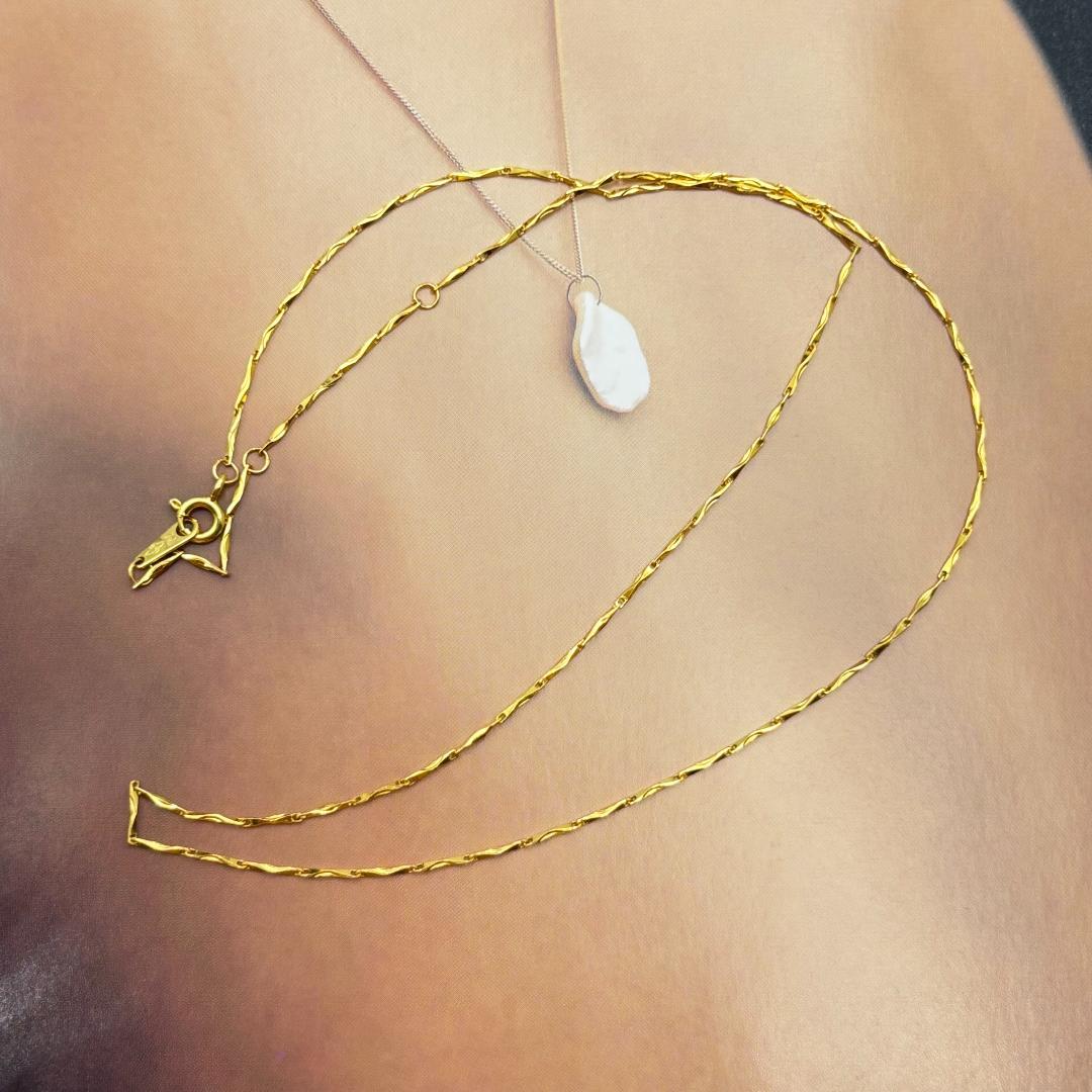 美品 ✨K18金ゴールド スネークチェーンネックレス 2.0G