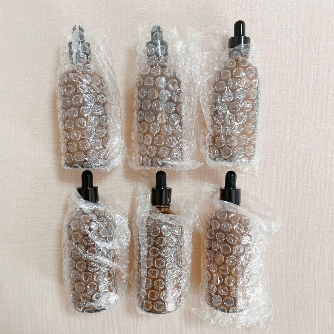 早い者勝ち❣️エッセンシャルオイルボトル 琥珀色/10 ml スポイト付き 6個