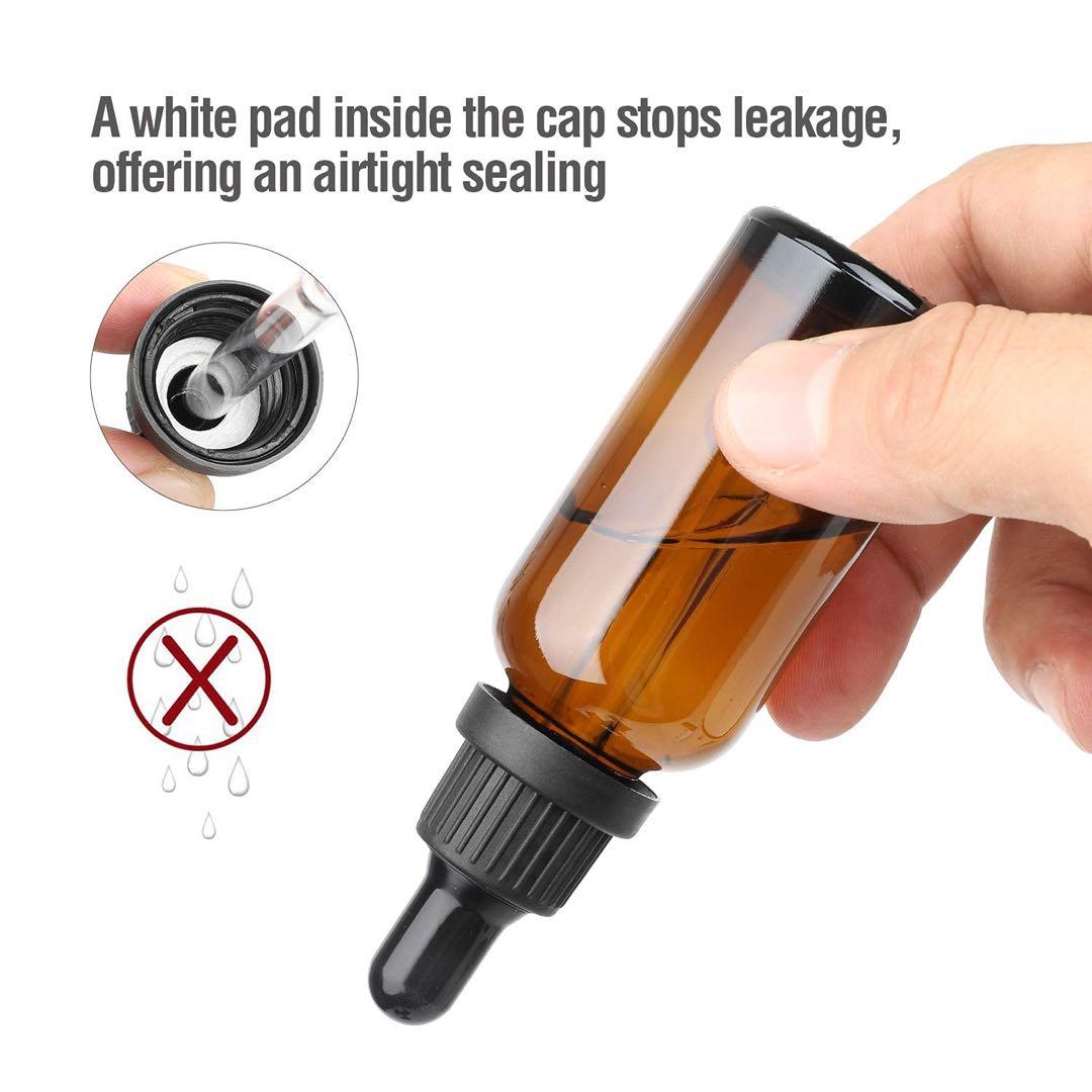 早い者勝ち❣️エッセンシャルオイルボトル 琥珀色/10 ml スポイト付き 6個