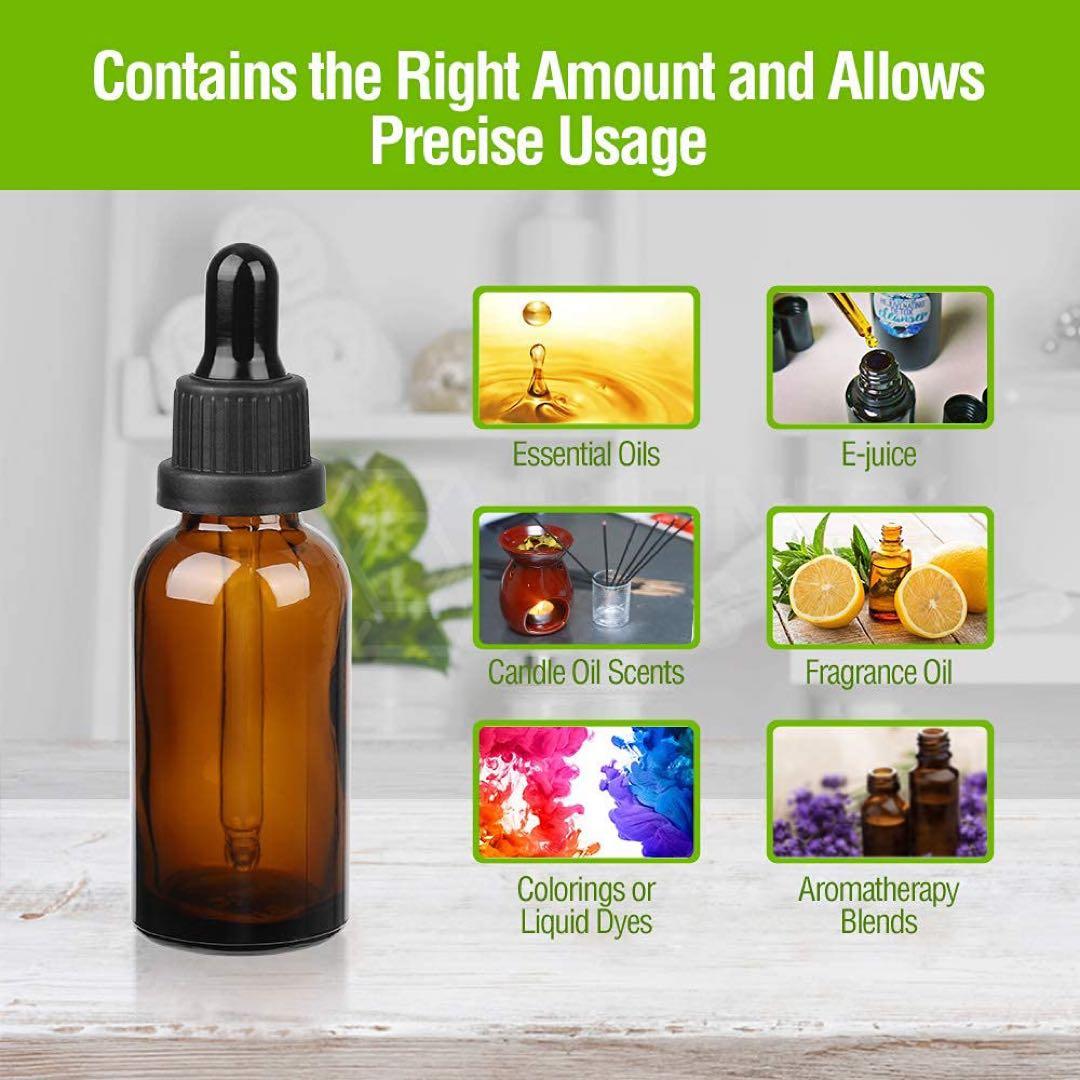 早い者勝ち❣️エッセンシャルオイルボトル 琥珀色/10 ml スポイト付き 6個