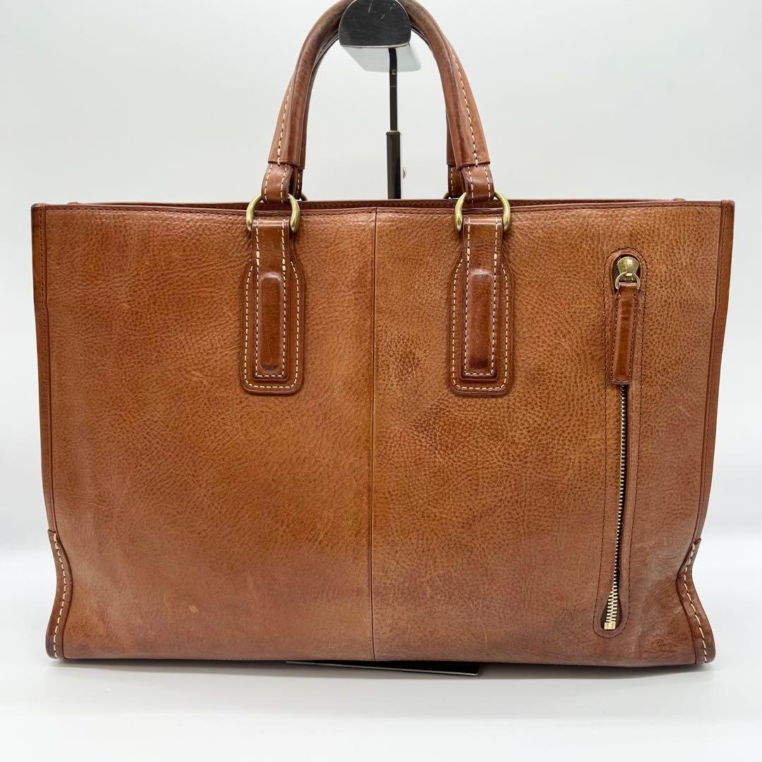 土屋鞄　ビジネスバッグ　ウルバーノ　シティトート　レザー　ブラウン　A4可