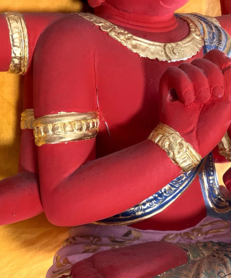 ☆愛染明王 極彩色仕様　坐像＊木像